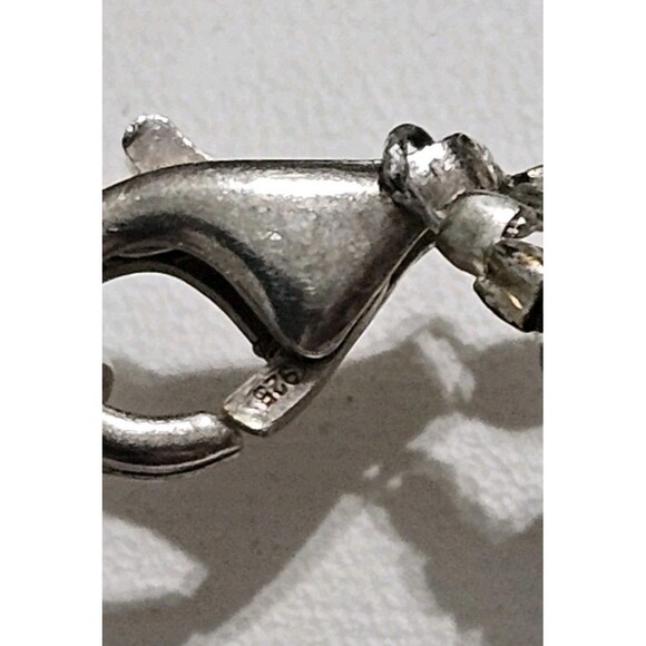 Double Strand Pearl Red Stone Sterling Silver Necklace - Picture 4 of 6